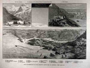 A Insurreição nas Províncias Adriáticas da Áustria, de The Illustrated London News, 1 de abril de 1882 de English School